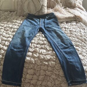 Levi’s Redone Elsa Style Jeans Size 27 Open Hem